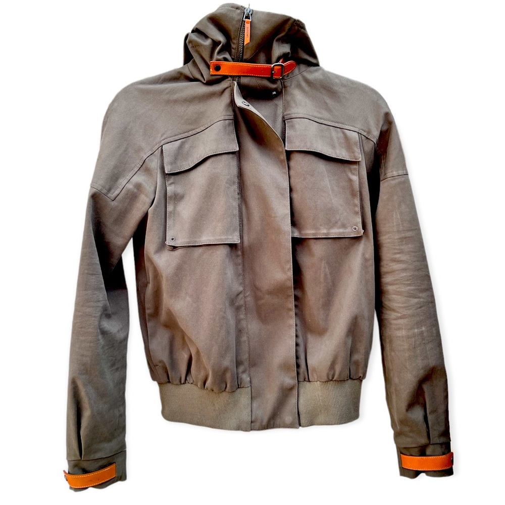 Lacoste Utility Jacket with Leather Trim